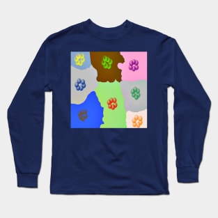 Jigsaw Puzzle Pattern Long Sleeve T-Shirt